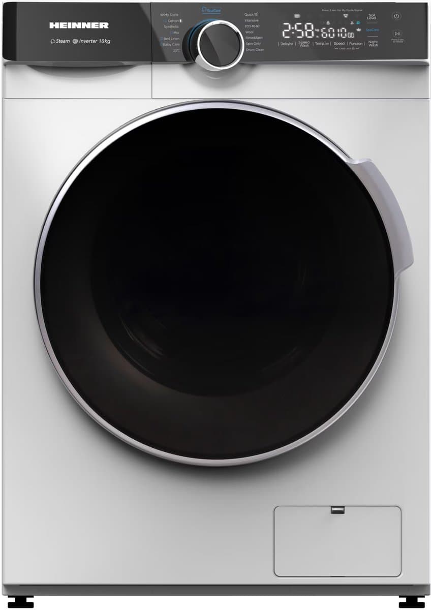 Heinner HWM-M1014IVKA+++ Wasmachine 10 kg – 1400 tpm – Energieklasse A – 14 Wasprogramma’s met Stoomfunctie en SpaCare – Geheugenfunctie voor Favoriete Programma’s – Wit – 5 Jaar Garantie