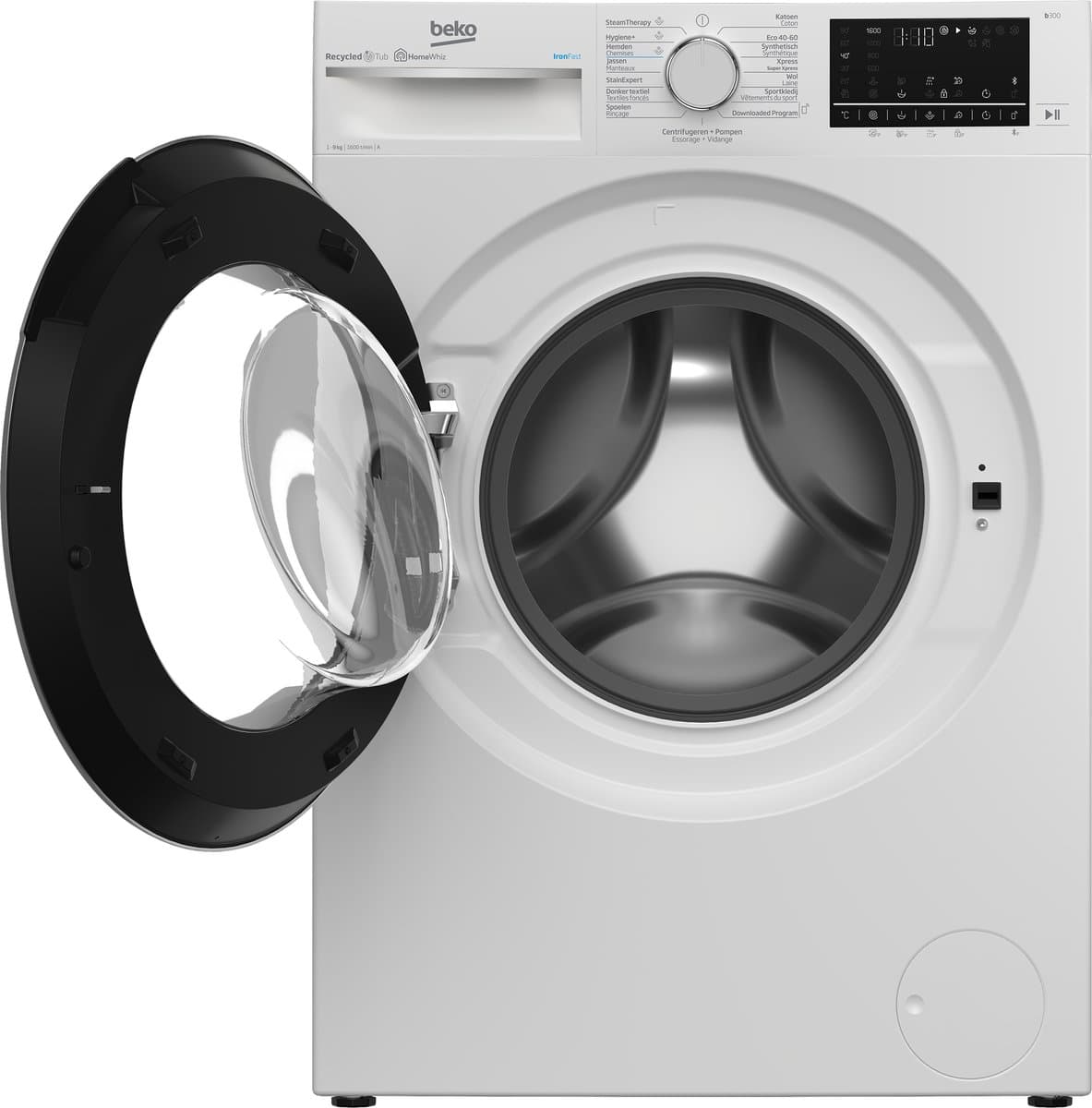 Beko B3WT59610W - IronFast - RecycledTub™ - Wasmachine - 10% zuiniger dan energielabel A