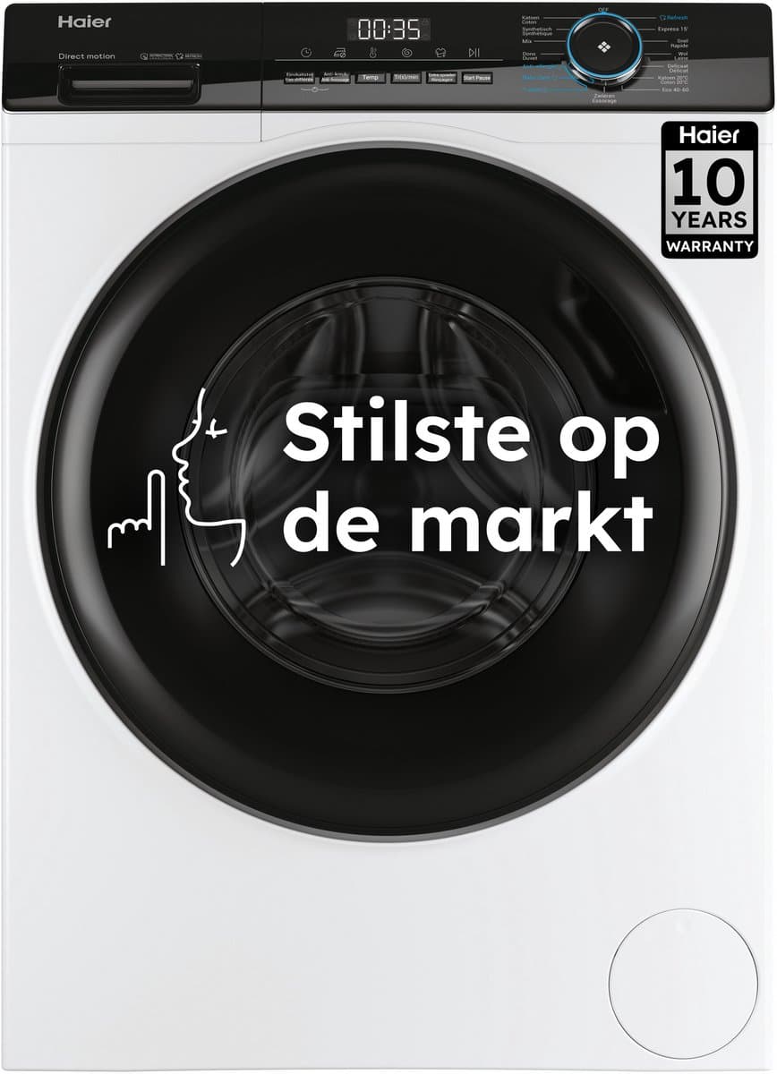 Haier HW90-B14939-DF -De stilste wasmachine op de markt - 9kg - A- Stoombehandeling - Antibacteriële Behandeling (ABT) - 16 programma’s- 10 jaar garantie op onderdelen
