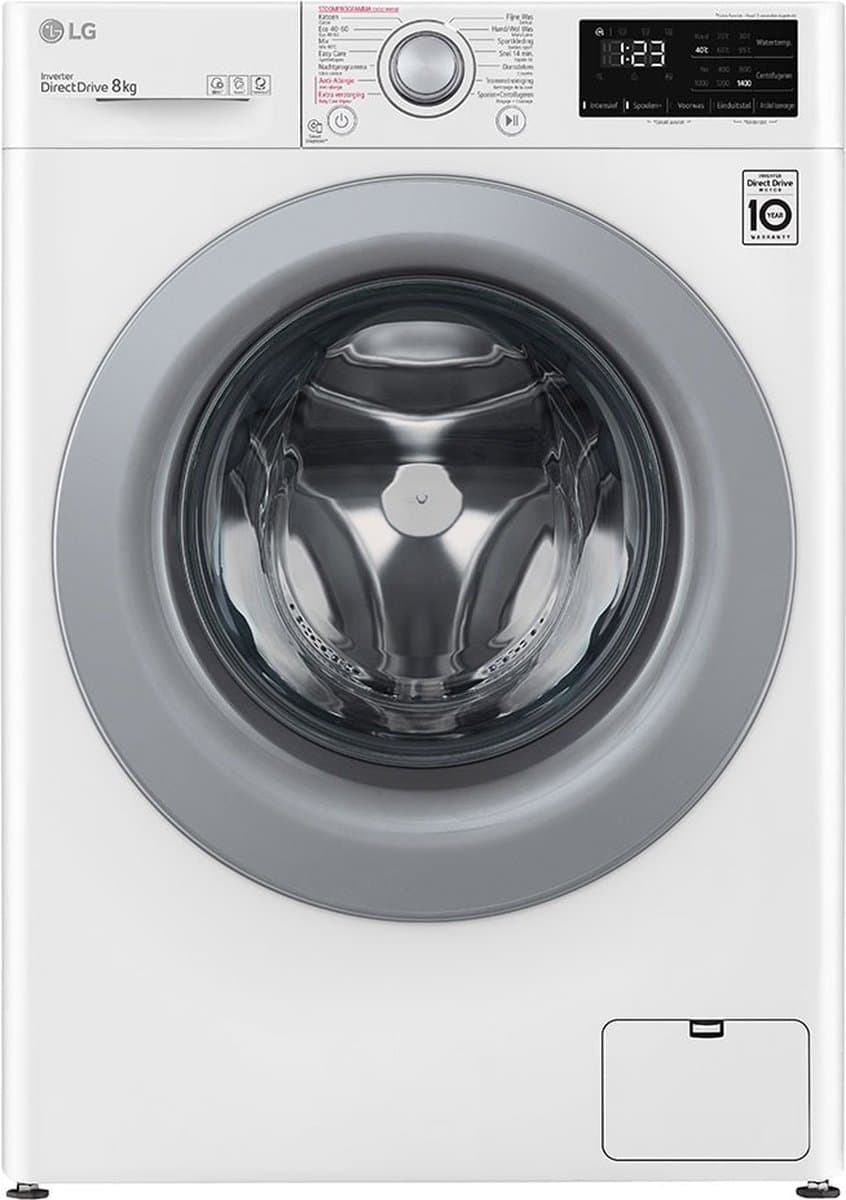 LG F4WV308S4B wasmachine Voorlader 8 kg 1360 RPM Wit