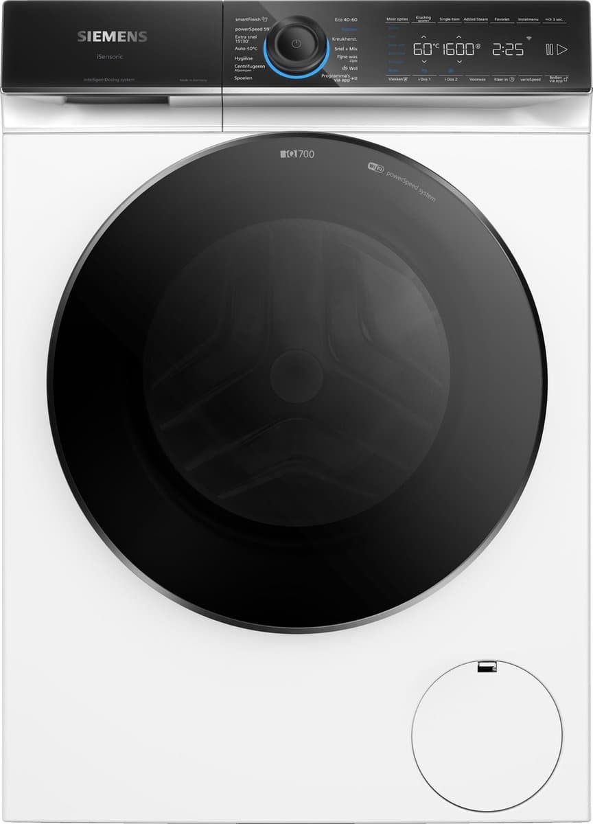 Siemens WG56B2ABNL - iQ700 - Wasmachine met stoom - 10 kg - 1600 rpm - 30% zuiniger dan energielabel A - Automatisch doseren - Home Connect