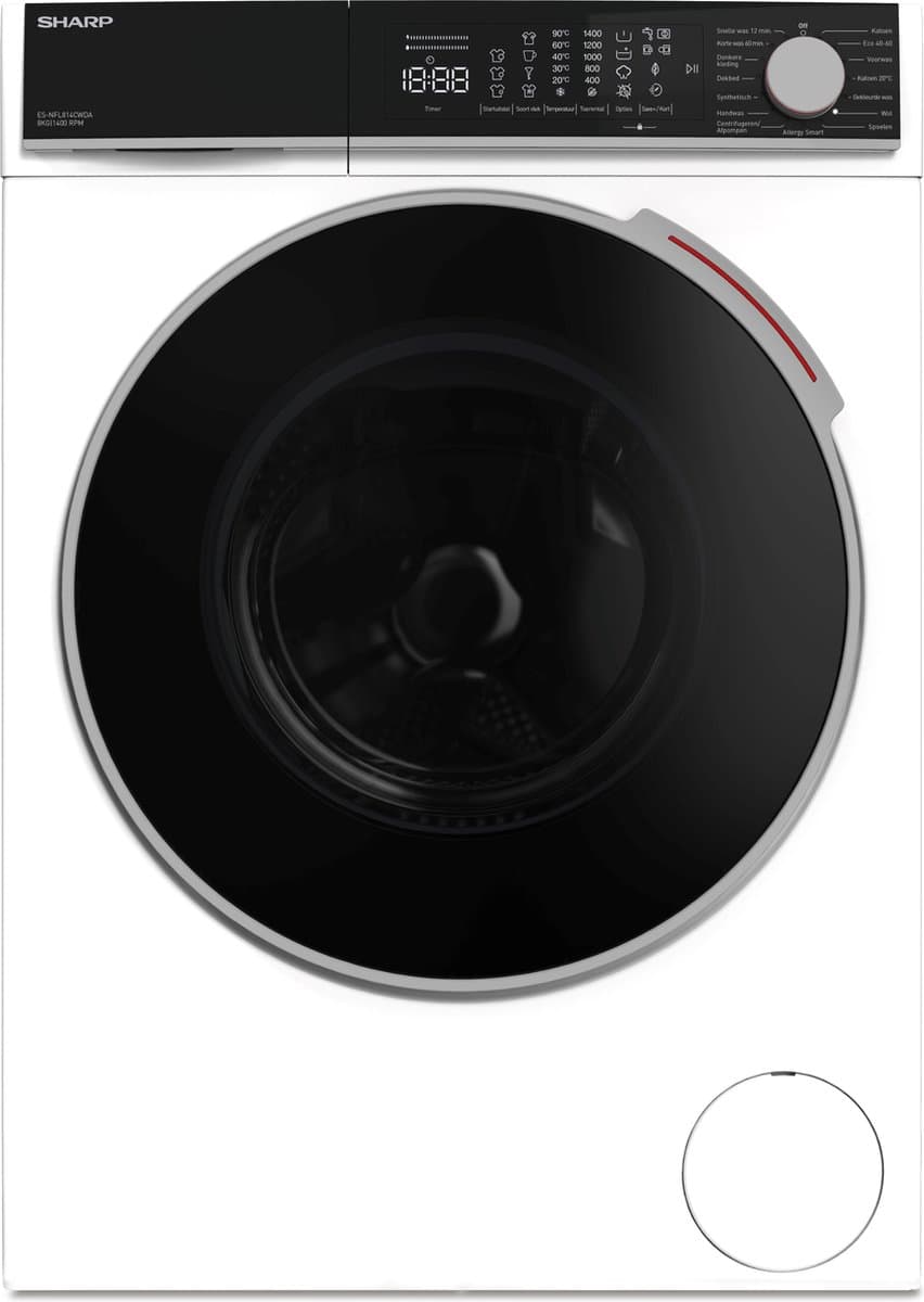 Sharp ESNFL814CWDABX - Wasmachine - 8 kg