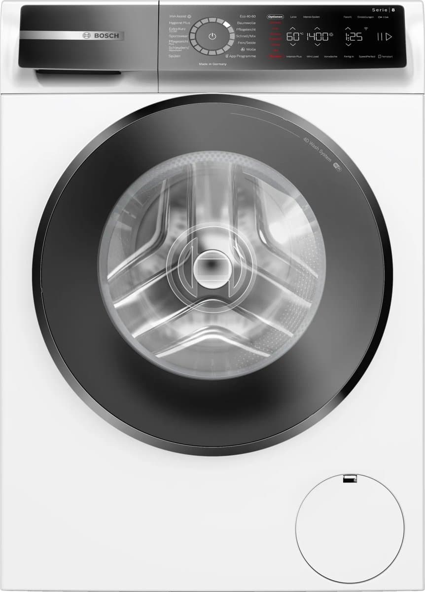 Bosch Serie 8 WGB244040 - Wasmachine - Voorbelading - 9 kg - 1257 RPM - Wit - DE display