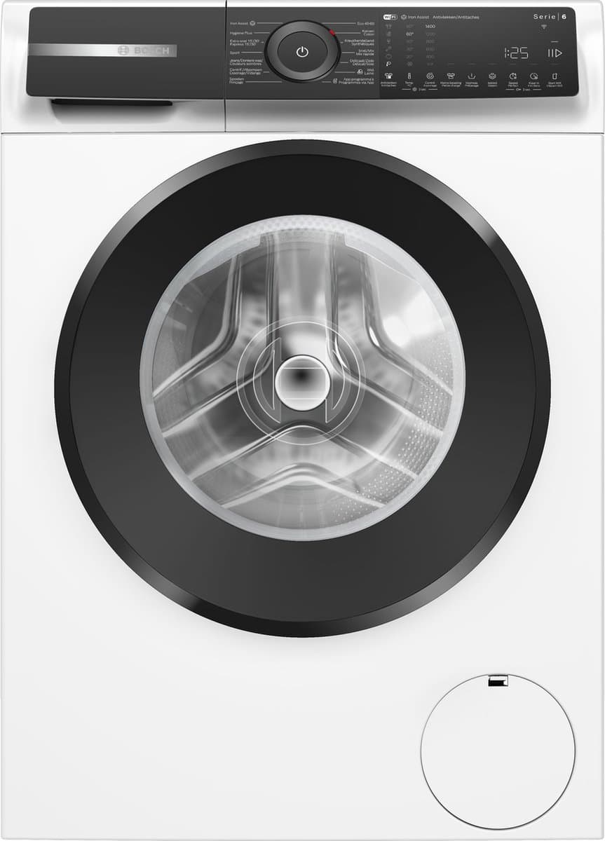 Bosch WGH2440AFG - Serie 6 - Wasmachine met stoom - 9 kg - 20% zuiniger dan energielabel A - Home Connect - Iron Assist: vermindert kreukels tot 50% -NL/FR Display