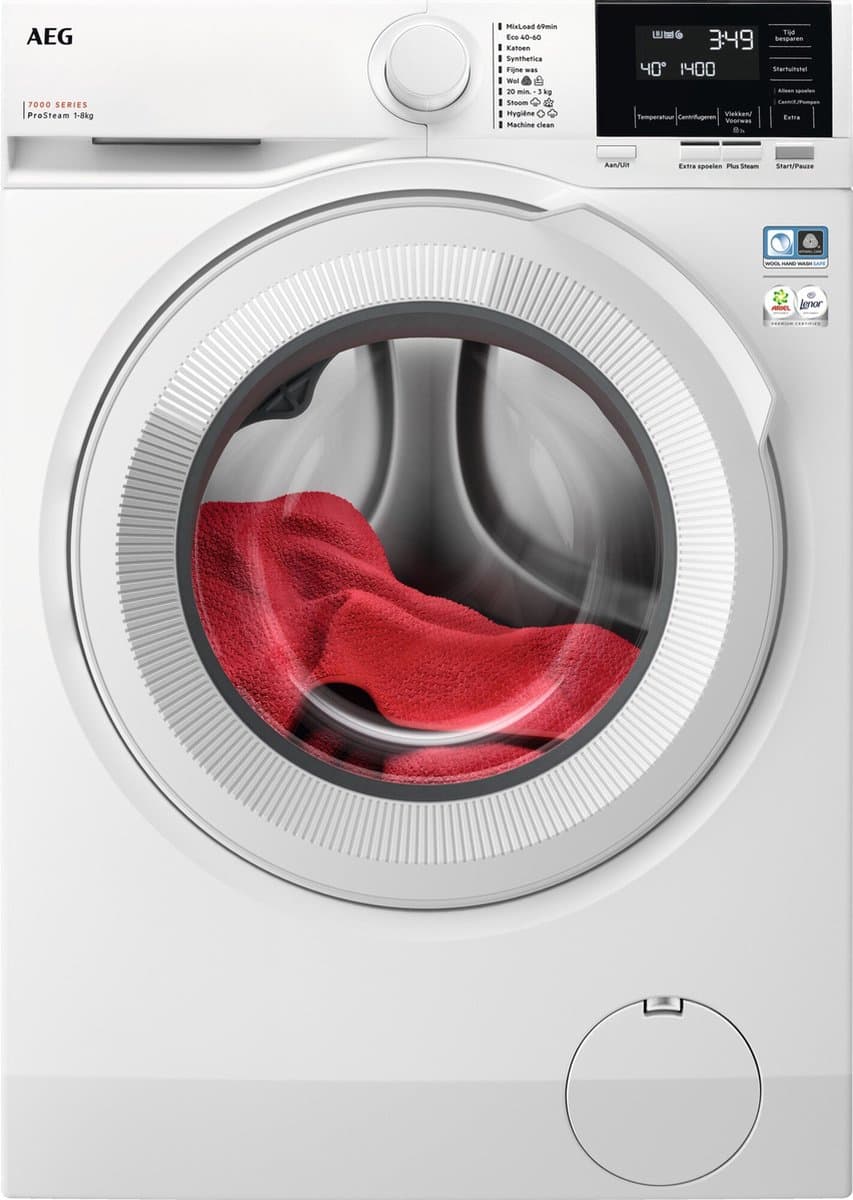 AEG LR73842 EcoLine 7000 Serie Prosteam® - Wasmachine - 8 KG - Wit